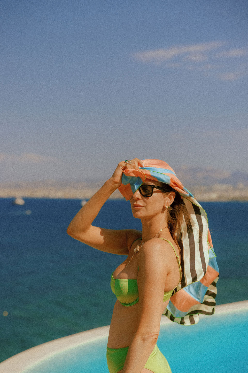 Rolled Edge Oversized Silk Scarf