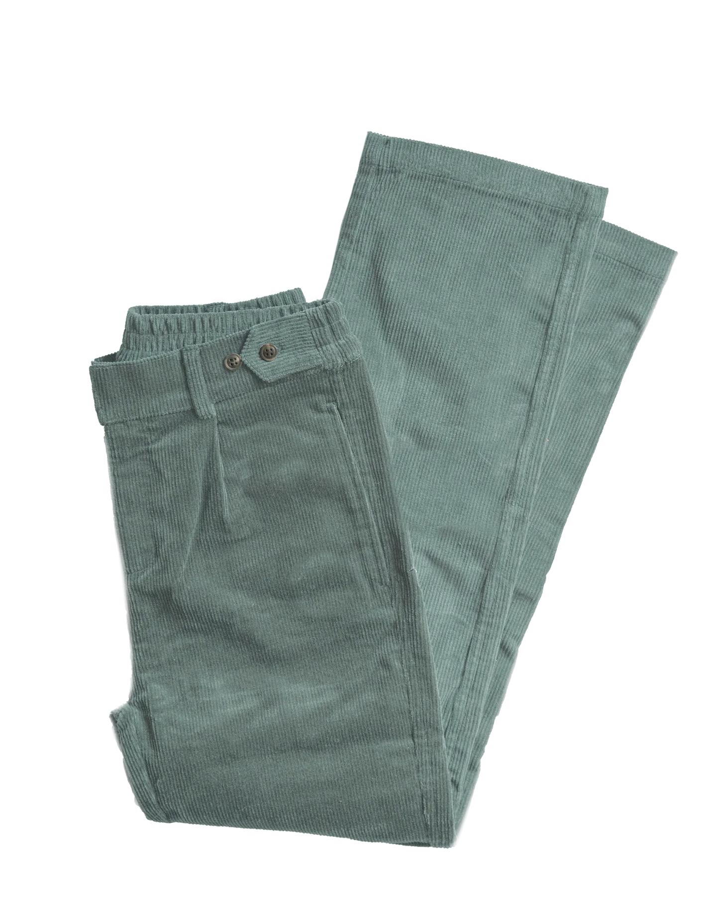 Straight Leg Pintuck Corduroy Trouser