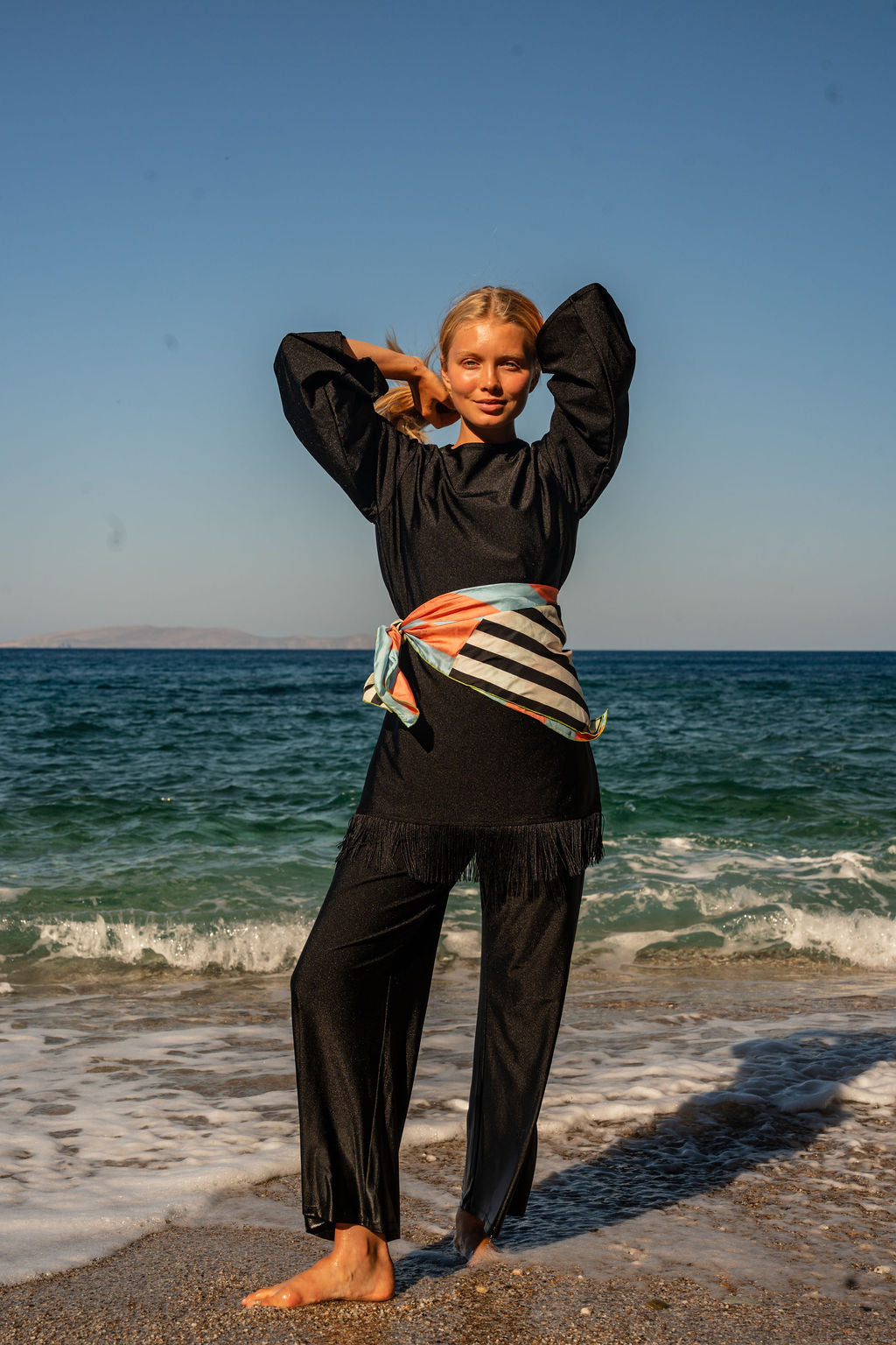Shimmer Drawstring Pant