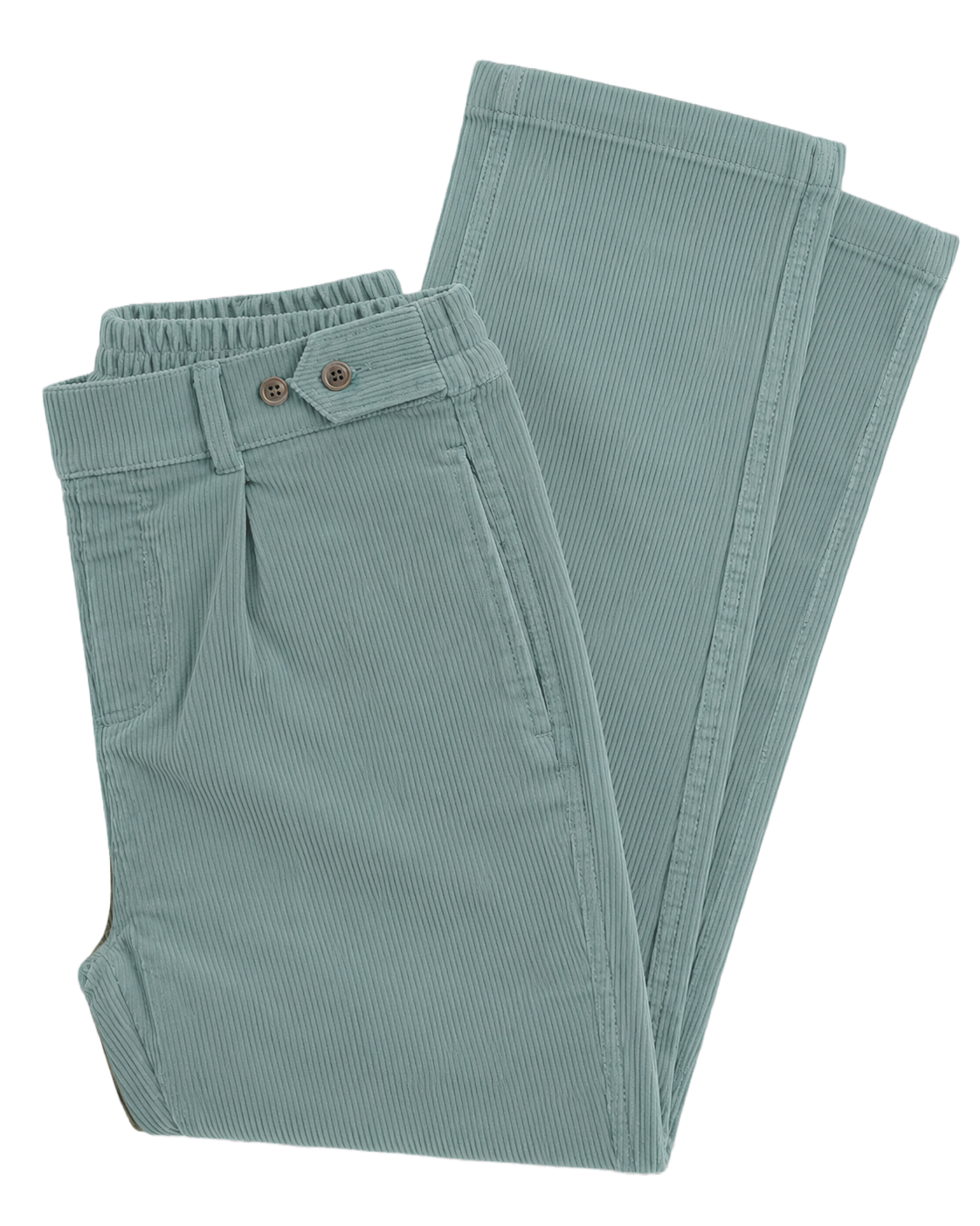 Straight Leg Pintuck Corduroy Trouser