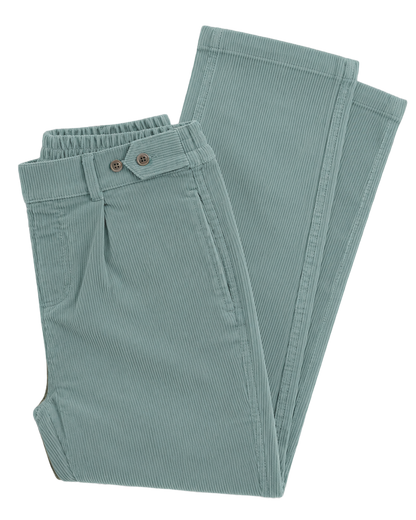 Straight Leg Pintuck Corduroy Trouser