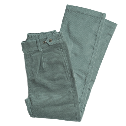 Straight Leg Pintuck Corduroy Trouser
