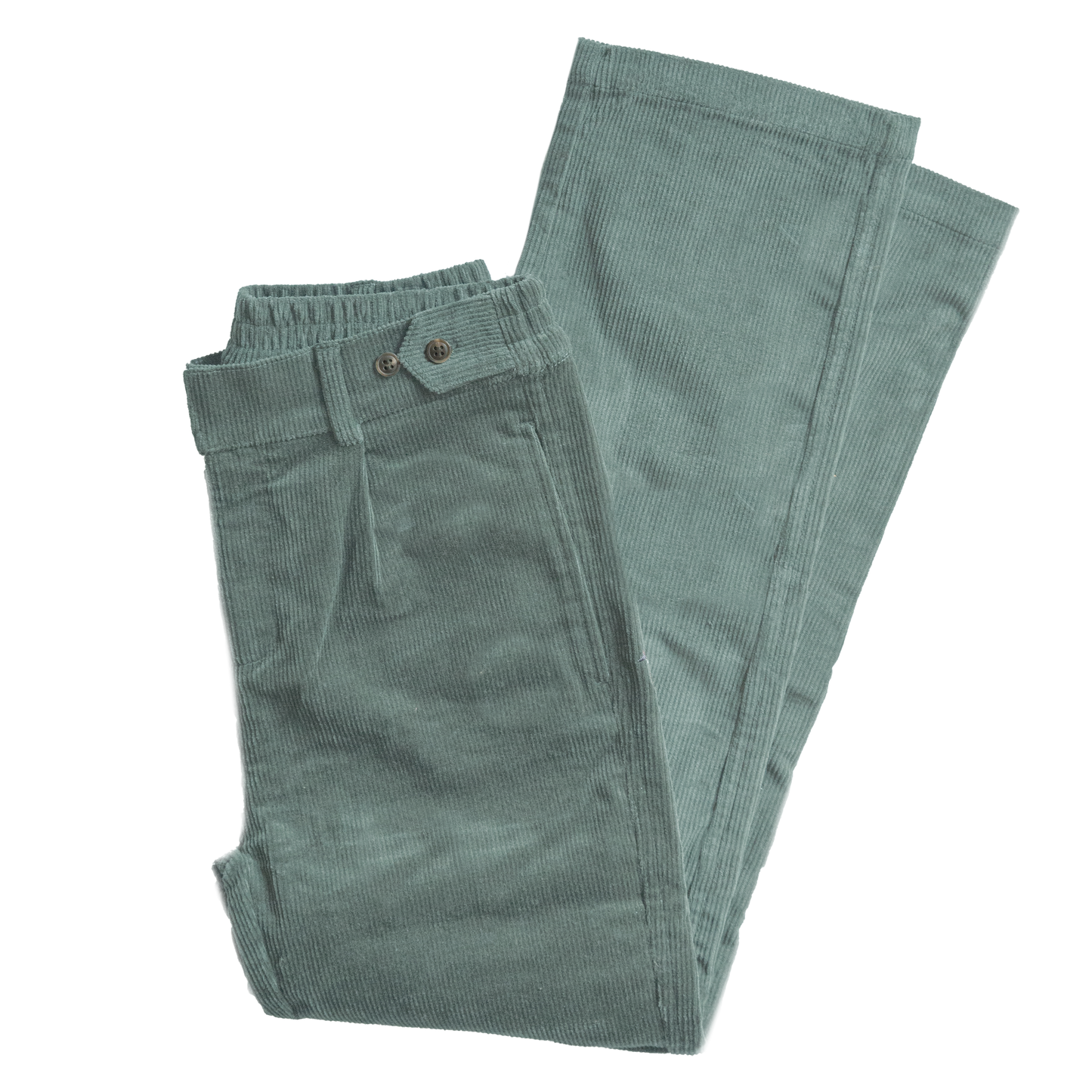 Straight Leg Pintuck Corduroy Trouser