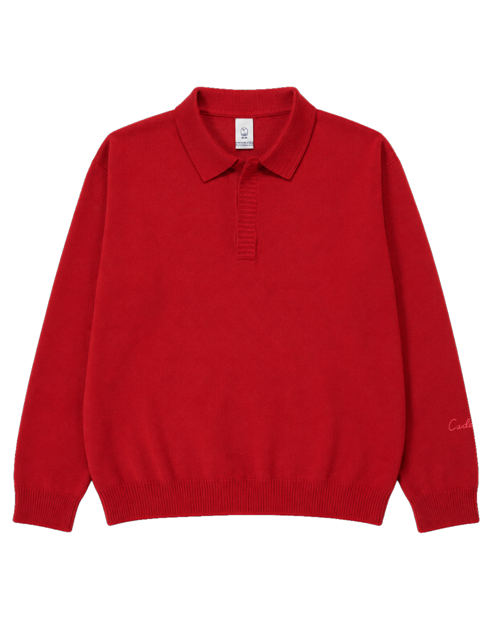 Cropped Long Sleeve Knit Polo (PRESALE)
