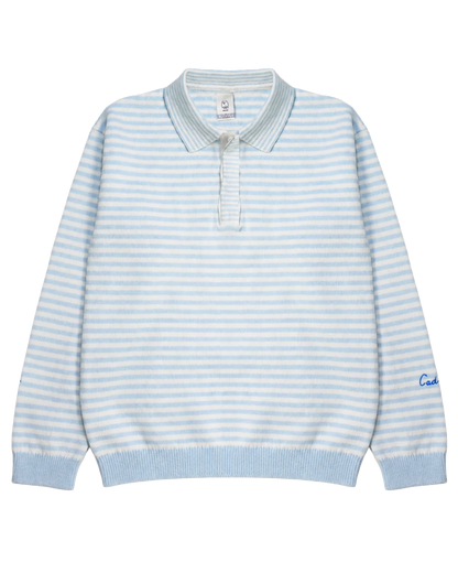 Cropped Long Sleeve Knit Polo (PRESALE)